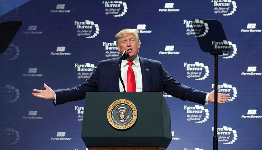 President Trump praises farmers, ranchers at national address