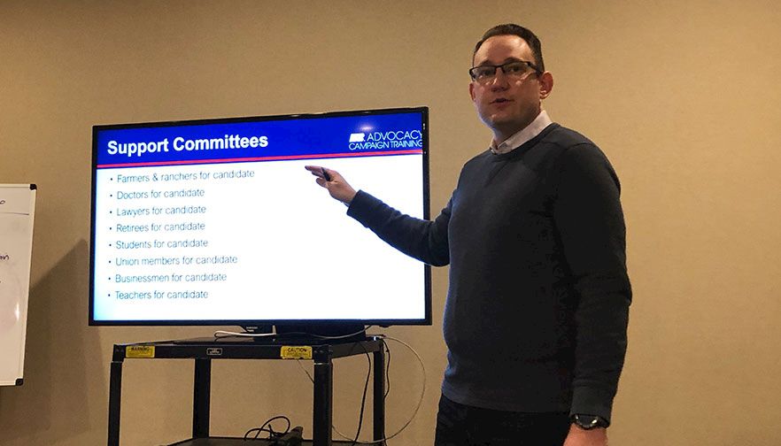 Political seminar teaches tactics for winning campaigns